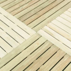 Garden And Outdoors -Garden And Outdoors durance green softwood deck tile l 1m w 1000mm t 28mm5019063212324 36c