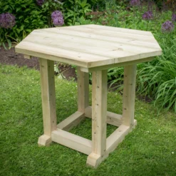 Forest Garden Furnished Hexagonal Gazebo, (W)3.3m (D)2.84m -Garden And Outdoors forest garden furnished hexagonal gazebo w 3 3m d 2 84m5013053172377 02i