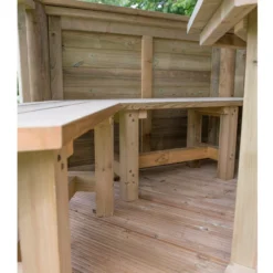 Forest Garden Furnished Hexagonal Gazebo, (W)3.3m (D)2.84m -Garden And Outdoors forest garden furnished hexagonal gazebo w 3 3m d 2 84m5013053172377 06i