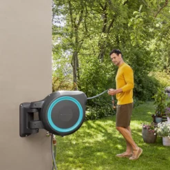 Gardena Rollup XL Wall-mounted Auto Hose Pipe Set (L)35m -Garden And Outdoors gardena rollup xl wall mounted auto hose pipe set l 35m4078500052061 01i bq