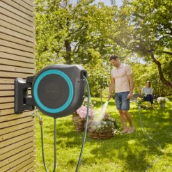 Gardena Rollup XL Wall-mounted Auto Hose Pipe Set (L)35m -Garden And Outdoors gardena rollup xl wall mounted auto hose pipe set l 35m4078500052061 02i bq