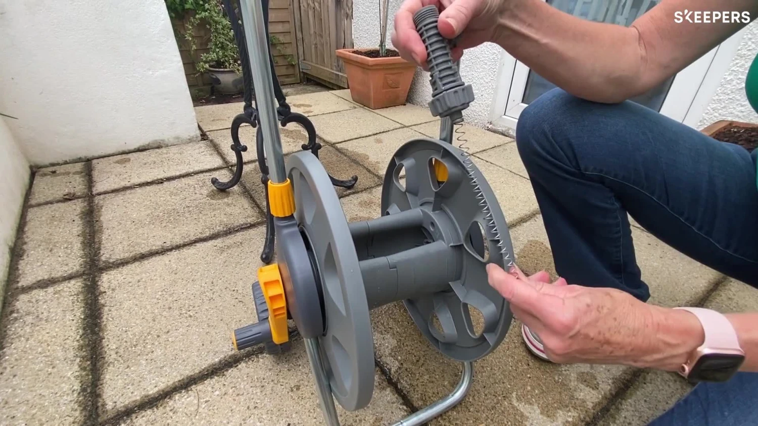 Hozelock Metal Hose Pipe Cart (L)40m 2 Hozelock Metal Hose Pipe Cart (L)40m - Image 2