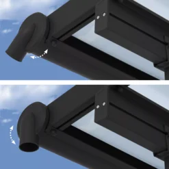 Palram - Canopia Olympia Grey Non-retractable Awning, (L)3.07m (H)3.05m (W)2.95m -Garden And Outdoors palram canopia olympia grey non retractable awning l 3 07m h 3 05m w 2 95m7290108133967 03i bq