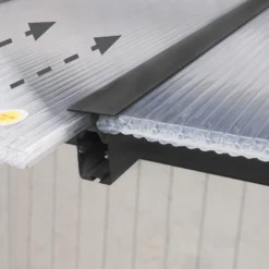 Palram - Canopia Olympia Grey Non-retractable Awning, (L)3.07m (H)3.05m (W)2.95m -Garden And Outdoors palram canopia olympia grey non retractable awning l 3 07m h 3 05m w 2 95m7290108133967 05i bq