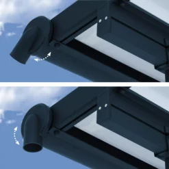 Palram - Canopia Sierra Grey Non-retractable Awning, (L)6.71m (H)3m (W)2.28m -Garden And Outdoors palram canopia sierra grey non retractable awning l 6 71m h 3m w 2 28m7290108138542 03i bq