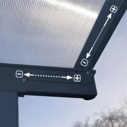 Palram - Canopia Sierra Grey Non-retractable Awning, (L)6.71m (H)3m (W)2.28m -Garden And Outdoors palram canopia sierra grey non retractable awning l 6 71m h 3m w 2 28m7290108138542 04i bq